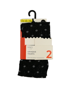 Nové černé lesklé silonky M&S