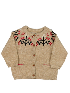 Hnědý vánočně vzorovaný svetr M&S