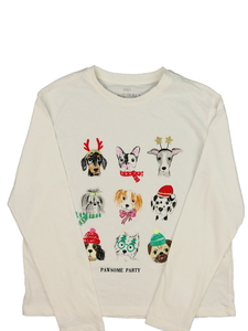 Bílé vánoční triko s pejsky M&S