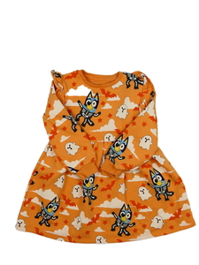 Oranžové mikinové šaty halloween Bluey F&F