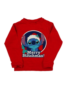 Červené vánoční triko Stitch Disney 