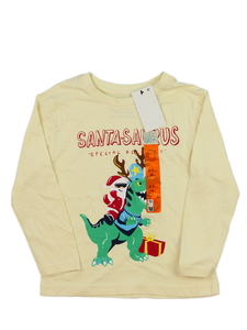 Nové světlé vánoční triko s dinosaurem Primark 