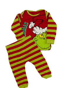 Zeleno-červený vánoční set 2 ks Grinch 