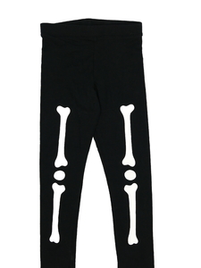 Černé halloween legíny s kostrami H&M
