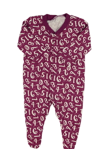 Fialový overal s číslicemi 