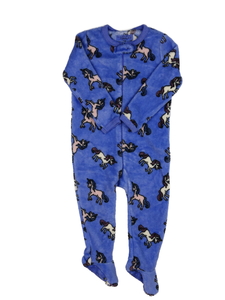 Modrý chlupatý jednorožčí overal Primark 