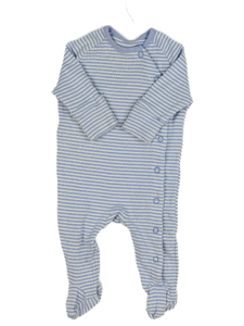 Modrý overal s bílými pruhy 