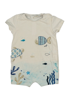 Světlý overal s modrými tvory Mayoral 