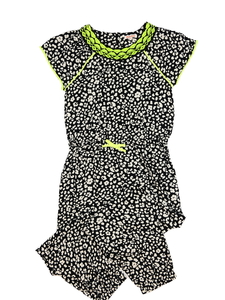 Černý vzorovaný letní overal Bluezoo