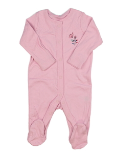 Růžový overal s květinou 