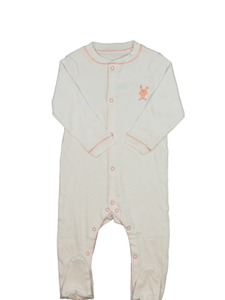 Bílý overal s růžovými detaily 