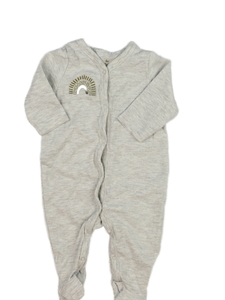 Šedý melírovaný overal s duhou M&Co