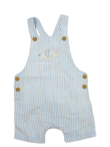 Modro-bílý pruhovaný overal se slonem Mothercare