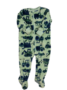 Zelený teplý overal se stroji 