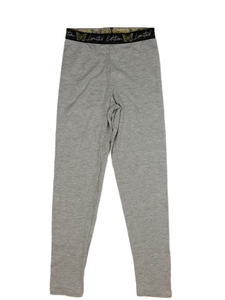 Šedé legíny se zdobným pasem