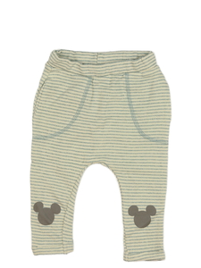 Krémové legíny s modrými pruhy Mickey George