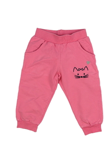 Růžové tepláky s kočičkou 