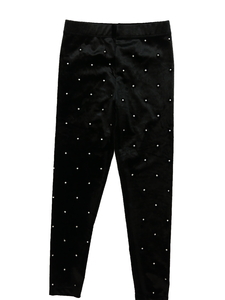 Černé hebké legíny s kamínky 