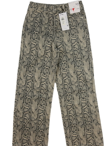 Nové světlé široké vzorované rifle Primark