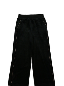 Černé semišové široké tepláky George