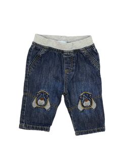 Tmavě modré rifle s pejskem a podšívkou Next