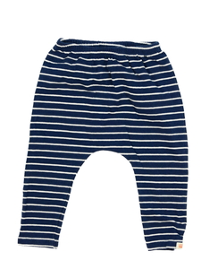 Tmavě modré pruhované legíny Next