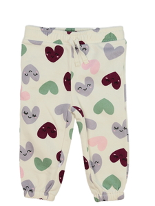 Krémové tepláky se srdíčky Primark 