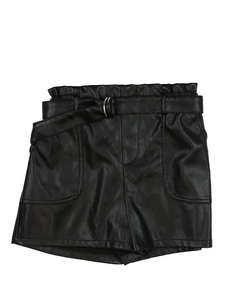 Černé koženkové kraťasy Primark 