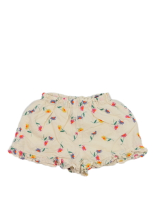 Krémové květinové kraťasy Zara