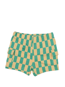 Béžovo-modré kraťasy Next