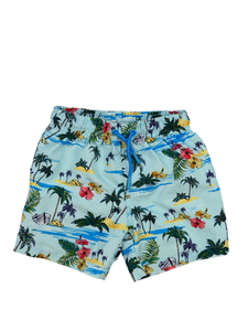 Modré plážové kraťasy s obrázky Primark 