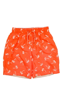 Oranžové plážové kraťasy s palmami Primark 