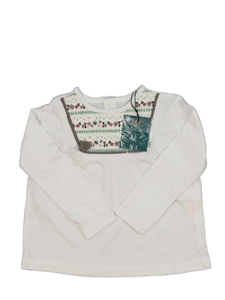 Nové bílé triko s květinami 