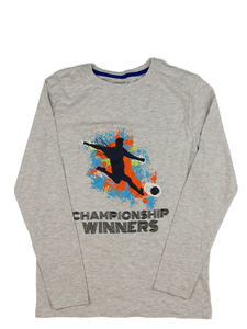 Šedé melírované triko s fotbalistkou Primark 