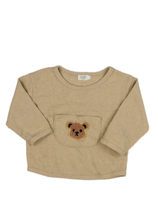 Hnědé triko s medvědem 