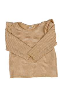 Hnědé triko s volánky 