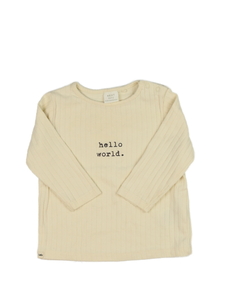 Krémové triko s nápisem Next