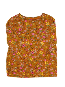 Hnědé květinové triko Tu 