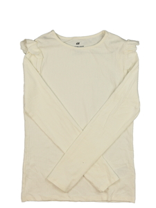 Krémové triko s volánky H&M