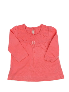 Růžové triko s madeirovým vrškem George