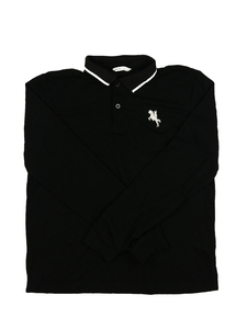 Černé triko s límečkem 