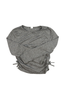 Šedý melírovaný crop top 