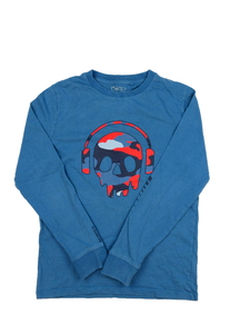 Modré triko s lebkou Next