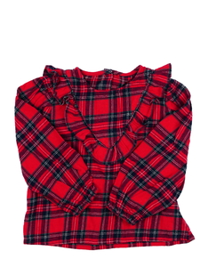 Červená pruhovaná halenka s volánky George