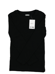 Nové černé žebrované triko Next