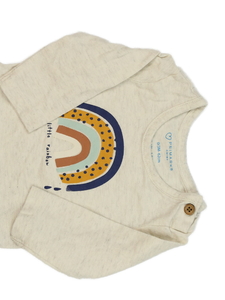 Světlé melírované triko s duhou Primark 