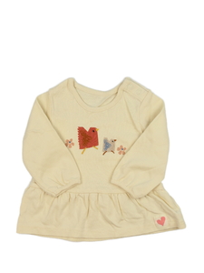 Krémové triko s ptáčky M&S