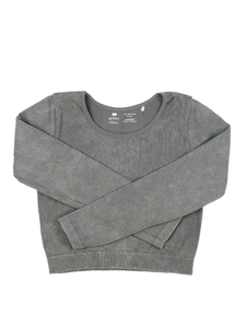 Šedý elastický crop top F&F