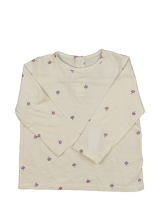 Krémové triko s houbami 