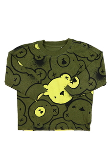 Tmavě zelené triko s medvědy George